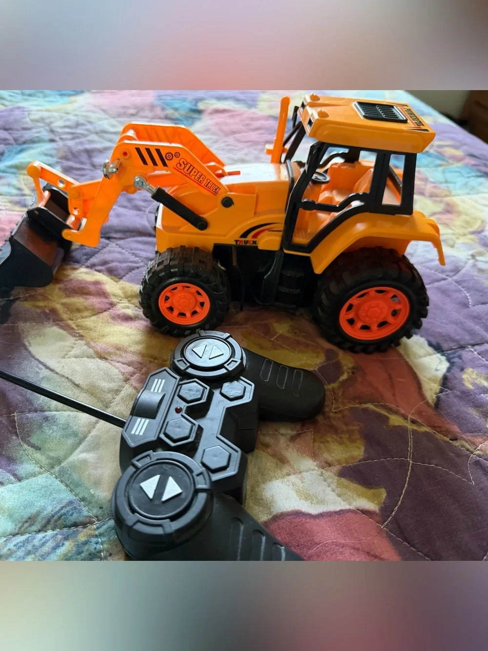 Orange Remote Control Excavator Truck for Kids - Toy